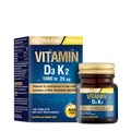 Nutraxin Vitamin D3 1000 IU + K2 25 mcg (120 Tablets) - أقراص نيوتراكسين فيتامين د3 مع ك2 لدعم المناعة وصحة العظام والجهاز العصبي