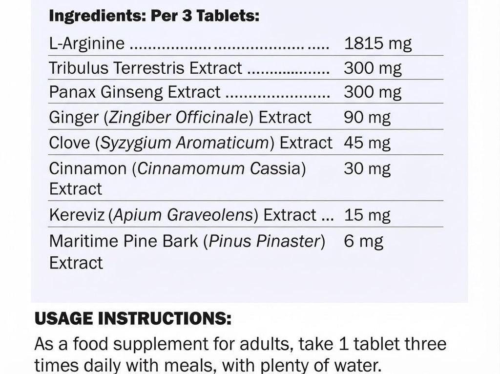 Nutraxin Ultra Men Green Power (60 Tablets) - أقراص نيوتراكسين ألترا من القوة الخضراء للرجال مع L-Arginine وجينسينج لتعزيز الطاقة والحيوية
