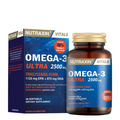 Nutraxin Omega-3 Ultra 2500 mg (30 Softgels) | نوتراكسين أوميجا 3 ألترا التركي الفاخر (تركيز قياسي 2000 ملجم أحماض نقية EPA+DHA) – الدعم الأقوى لصحة القلب، حرق الدهون، والتركيز الفائق