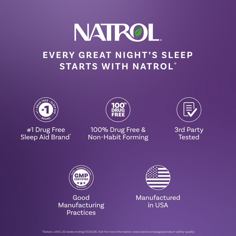 Natrol Advanced Melatonin 10 mg Time Release (75 Tablets) | ناترول ميلاتونين 10 ملجم ممتد المفعول الأمريكي – لعلاج الأرق المستمر وتقليل الاستيقاظ المتكرر أثناء النوم