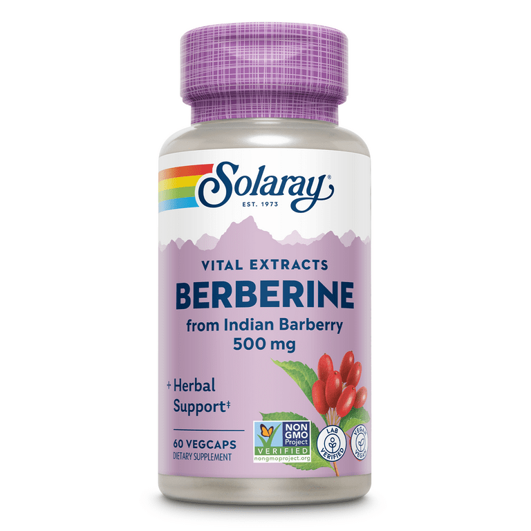 Solaray Berberine 500 mg (60 VegCaps) | سولاراي بربرين أصلـي 500 ملجم – البديل الطبيعي الموثوق لتنظيم السكر، حرق الدهون، وعلاج مقاومة الأنسولين