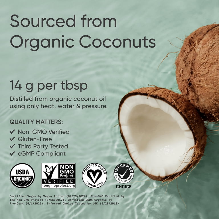 Sports Research Organic MCT Oil (473 ml) | زيت الـ MCT العضوي من سبورتس ريسيرش الأمريكي – وقود سريع للذهن والجسم ودعم الطاقة للكيتو والصيام